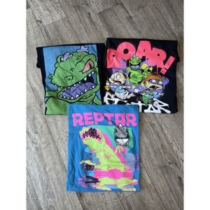 Nickelodeon Rugrats T‑Shirt Lot 3Men's XL Graphic Tees – Short Sleeve 100% Cotto
